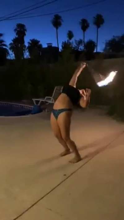 What could go wrong if I spin this flaming poi with minimal precaution