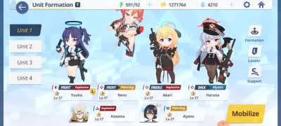 TIL that you can pick up the girls in the unit formation screen