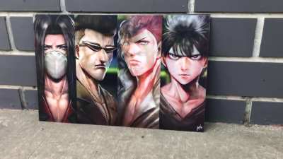 My "Team Urameshi vs. Toguro" 3D Lenticular Fan Artwork ... hand drawn &amp;amp; self-produced!