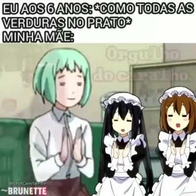 *O t&iacute;tulo foi comer as verduras*