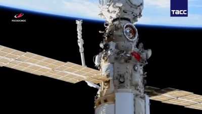 Russian cosmonauts unfurled a USSR flag this week. Outside the ISS, a station for non-political research and cooperation