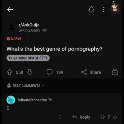 "What's the best genre of pornography?"