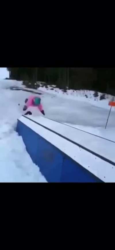 Their face turned into the ski&rsquo;s
