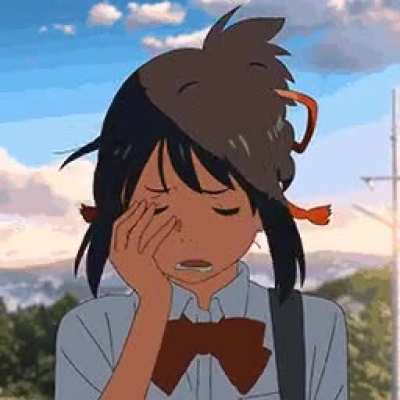 Annoyed Mitsuha - I use this gif at least 20 times a day in my chats, hope y'all like it