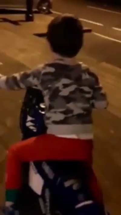 Letting a toddler ride a bike?