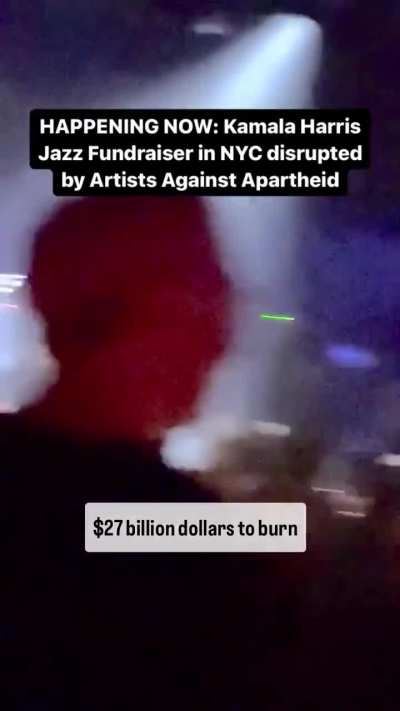 Kamala Harris Jazz Fundraiser in NYC disrupted by Artists Against Apartheid