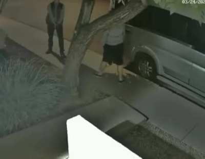 Man tries to fight another man who has gun drawn, gets shot in leg.
