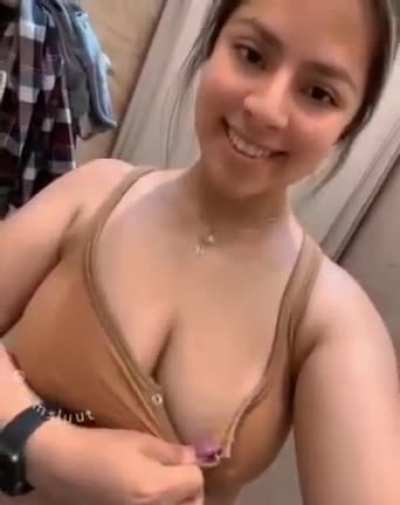 I'll let you fuck me in the dressing room but only if you promise not to pull out