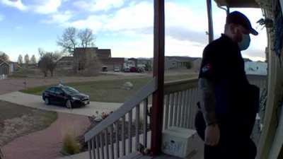 Domino's delivery asked if there were any special delivery instructions. "Place pizza on the table. Kick the door 3 times, give camera virtual high five , runaway!!!!!. Delivery guy did his best