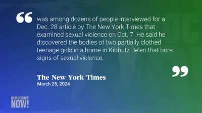 More than 60 Journalism Professors Demand Investigation into Controversial New York Times Article Alleging Oct. 7 Mass Rape | Democracy Now!