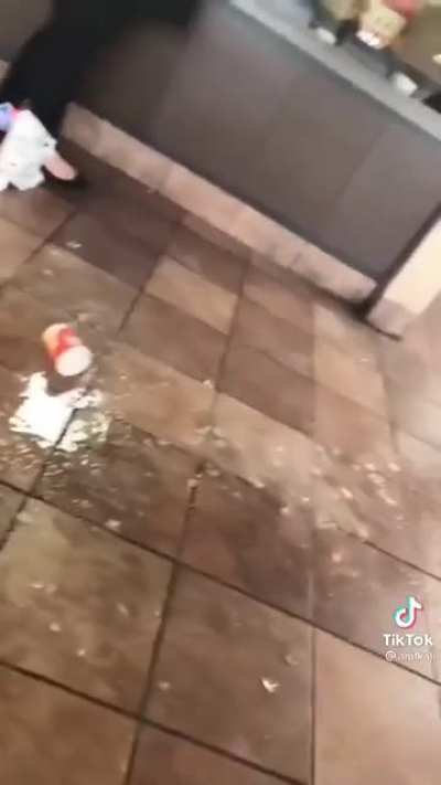 😐 this dude going to places and purposely falling tf