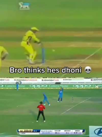 Bro thinks hes dhoni 💀