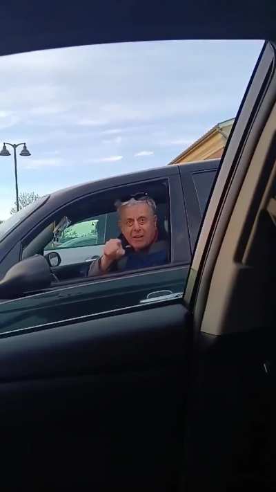Very angry old man in a PT cruiser. Which is weird bc PT cruisers are a sign things are going well. 