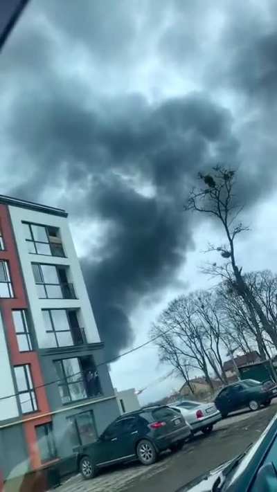 February 24, 2022 &mdash; Russian Aerospace Forces Ka-52 attack helicopters over Hostomel.