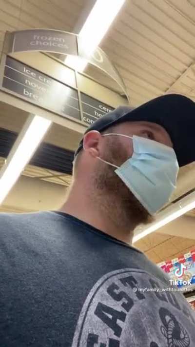 Man with tourettes is confronted by store security