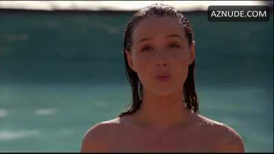 Camilla Luddington nude pool scene
