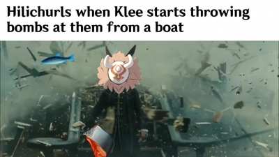 1.6 Hilichurl: "Oh boy I love being in the ocean and minding my own business."