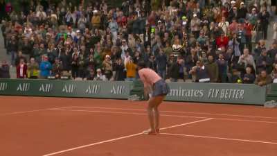 Danilovic's emotional reaction after her win