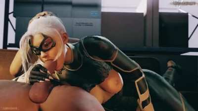 Black Cat blowjob [Spiderman] (hazard3000)