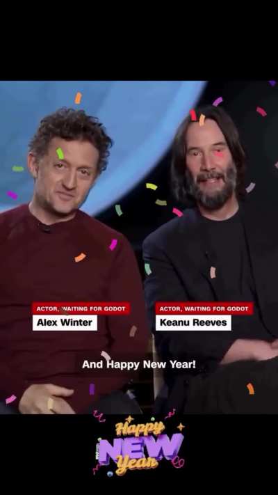 Happy New Year from Keanu and Alex Winter 🎉