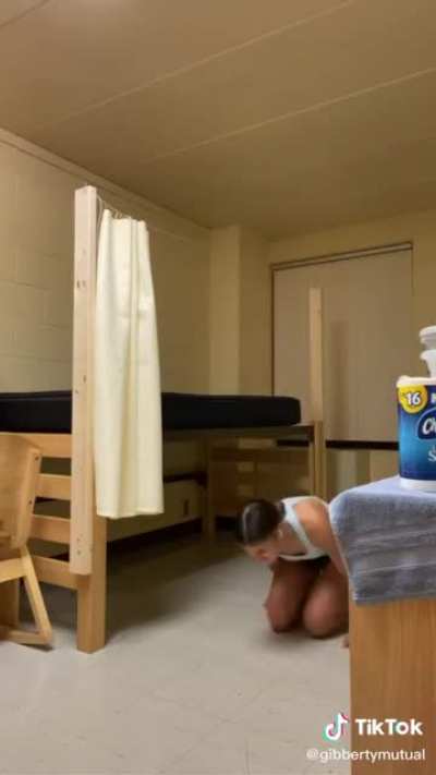 Doing ballet in the dorm