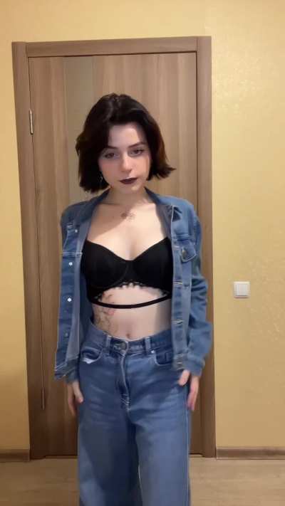 Girl in jeans always has a secret