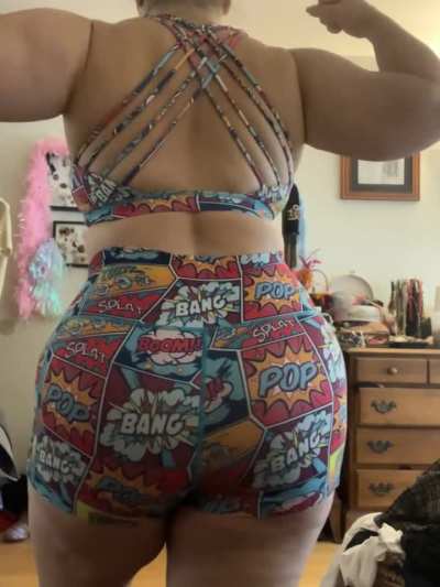 Shorts can barely contain me