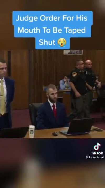 An Ohio judge orders guards to duct tape the defendants mouth in court.