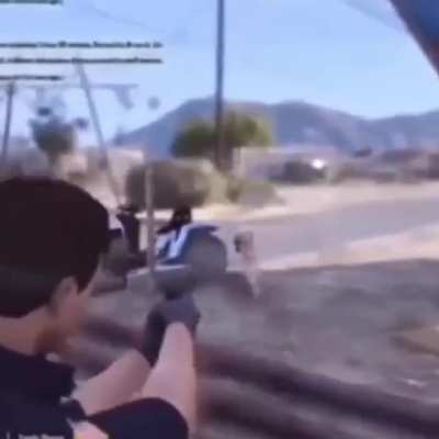 He did not drop the gun.