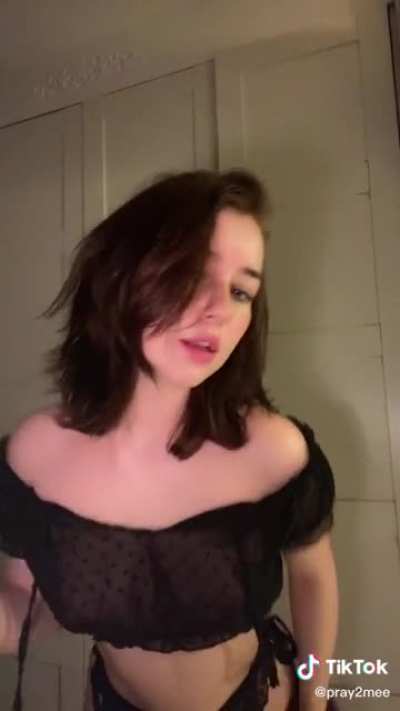 See through top with no bra