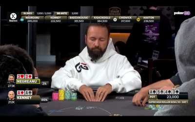 Daniel Negreanu goes runner runner quads against Bryn Kenney&rsquo;s top boat