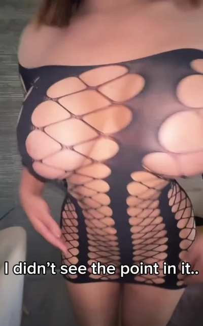 Showing off mommy&rsquo;s dress