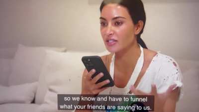 Kim and Kourtney arguing on the latest episode of The Kardashians 