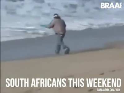 Finally the surfers can surf and the doppers can dop, but don't try dopping and surfing 😂