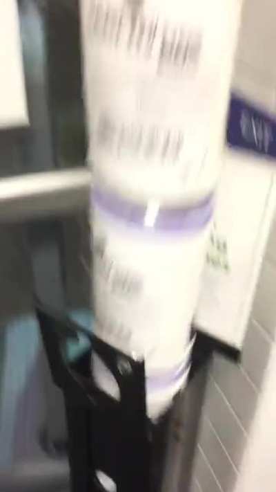 Attempting to refill the hand towel dispenser back when I worked at a grocery store