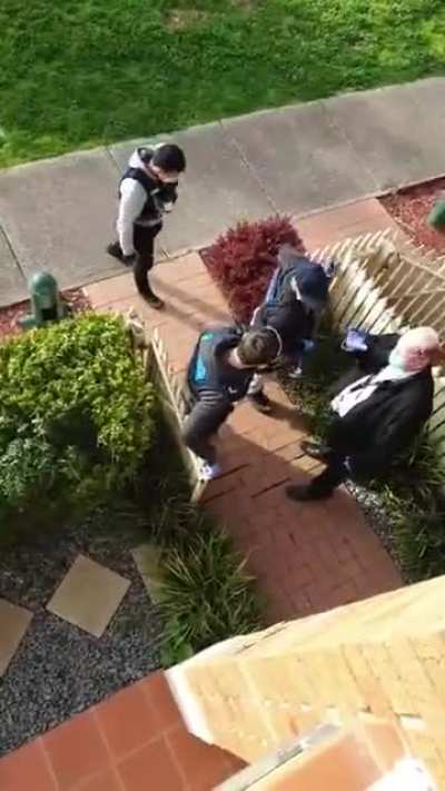 Cops at the door: 