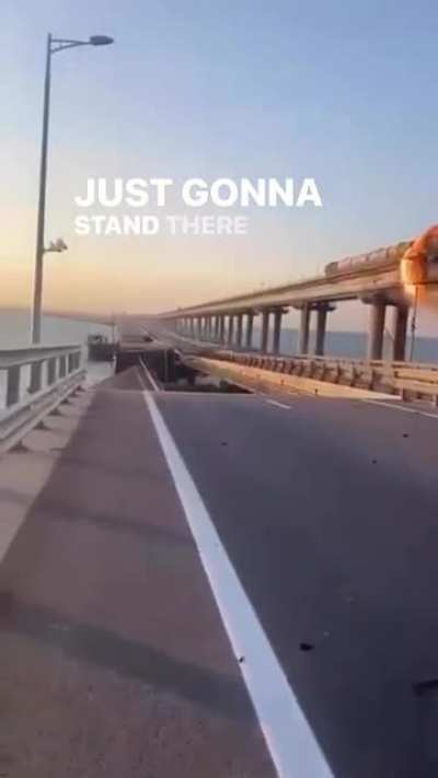 Ukraine&rsquo;s official Instagram account&rsquo;s contribution to the Crimea bridge meme extravaganza (sound on)