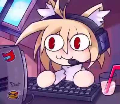 Neco-Arc with his unrestricted internet access