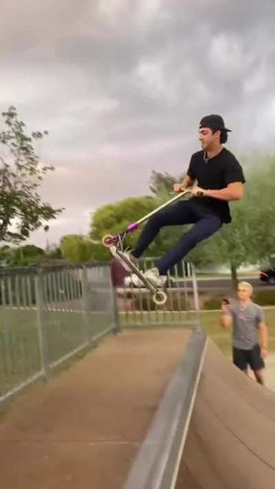 at doing a trick at the skate park