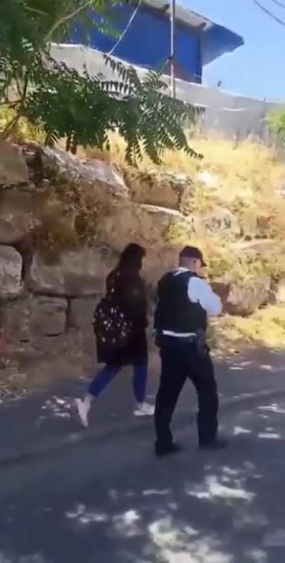 This morning, Israeli forces arrested 14 years old, Nufuz Hammad because an adult settler said he &ldquo;felt threatened&rdquo; by her