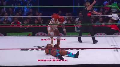 Lola Vice got stomped in the crotch at AAA