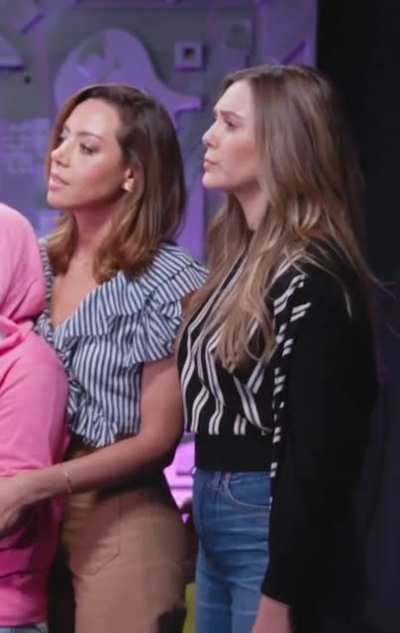 Elizabeth Olsen and Audrey Plaza