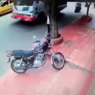 He stole the bike