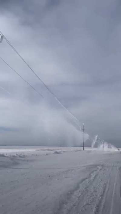 A controlled short circuit to de-ice some power lines.