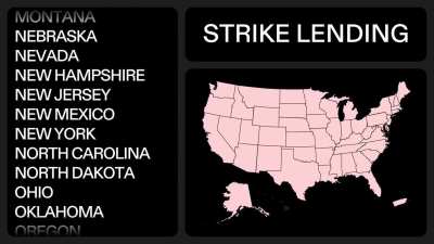 Strike Bitcoin Line of Credit is now available to customers starting at $5k in 15 new states