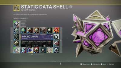 Praxic Drape unique interaction with Static Data Shell