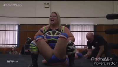 Boston Crab and then Serenity Lock. This girl can’t catch a break unless she submits and even then they won’t let go, love when they do that!