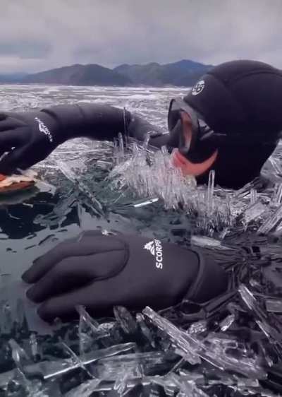 Swimming in glass
