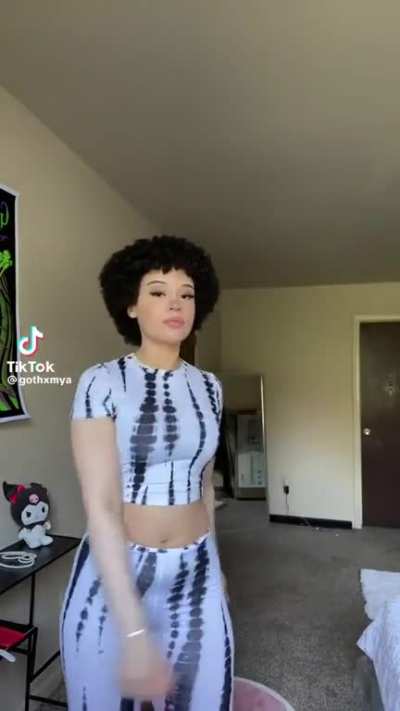 Her twerking a bit