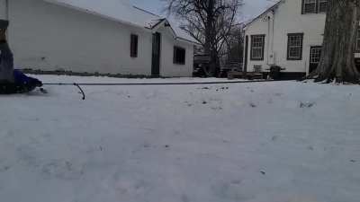 The kids enjoyed the snow.